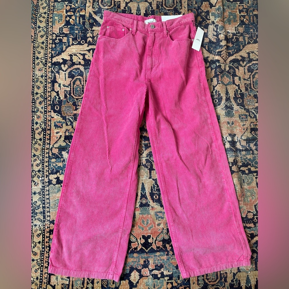 NWT BDG High & Wide Pink Corduroy Jean Pants size 30
